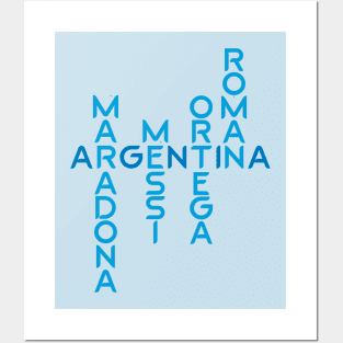 Argentina Maradona Messi Posters and Art